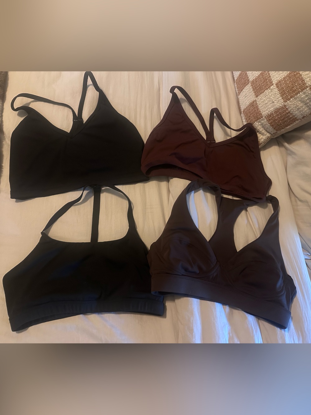 PARAGON Black and Deep Brown Bralette Set - 4-Pack